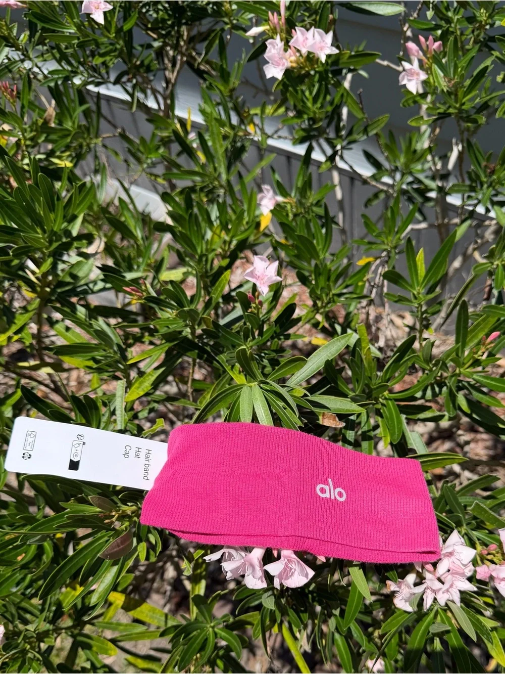 ALO Yoga Hot Pink Ribbed Stretch Headband